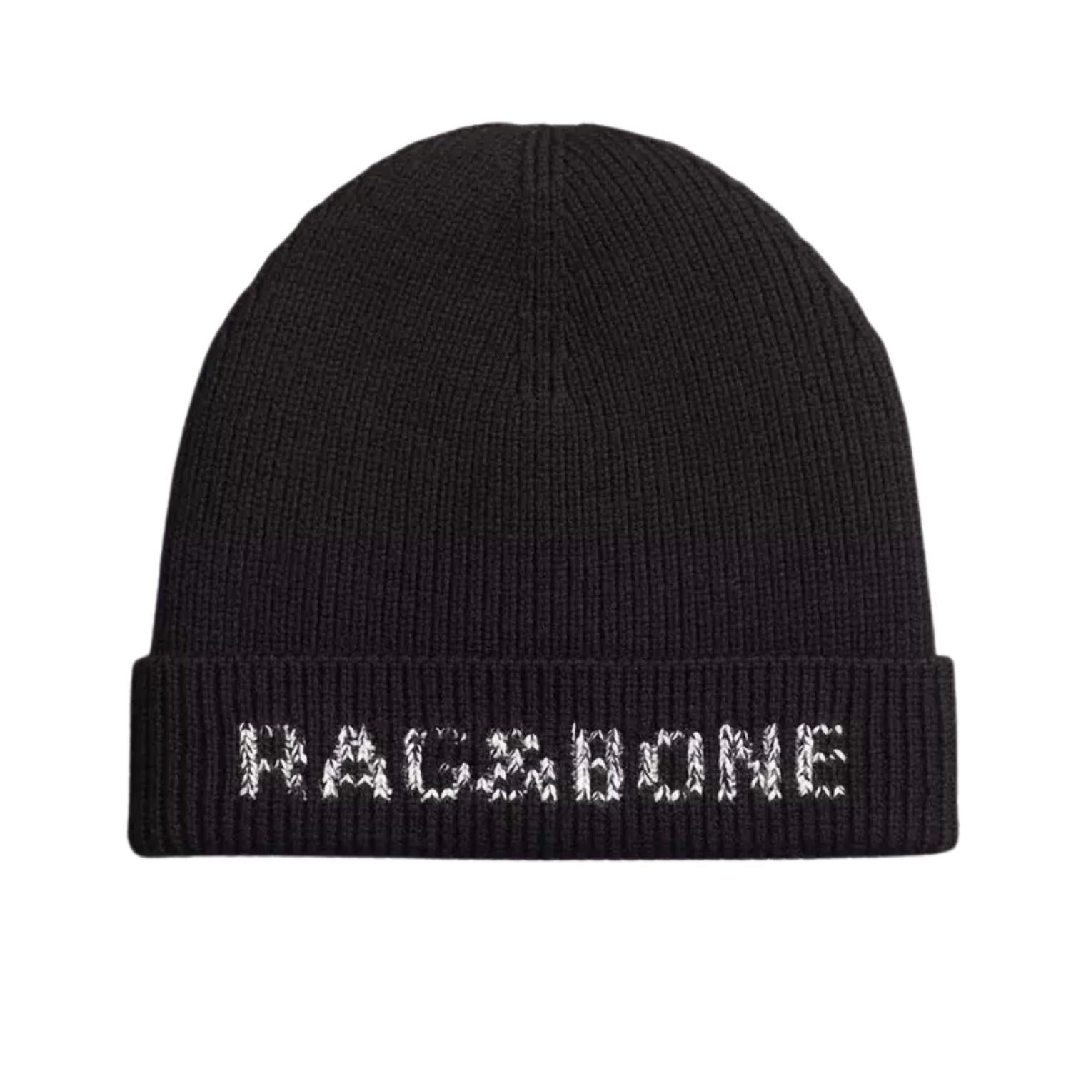Rag & Bone Women's Margo Beanie in black multi - women's hat
