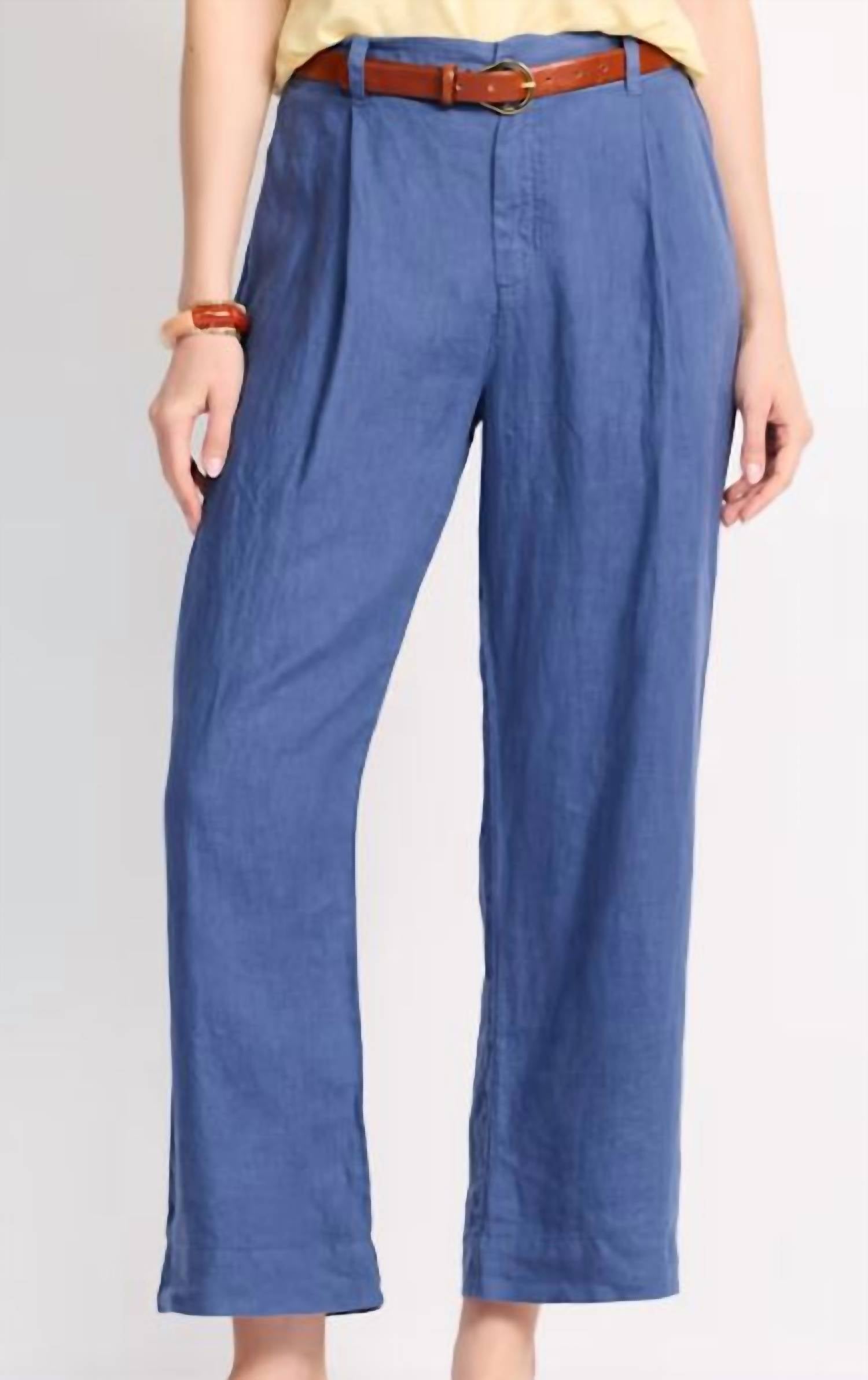 Bella Dahl - Women's Pleated Wide Leg Ankle Pants