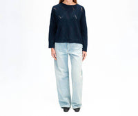 Sablyn - Gia Slouchy Cable Knit Crewneck Sweater