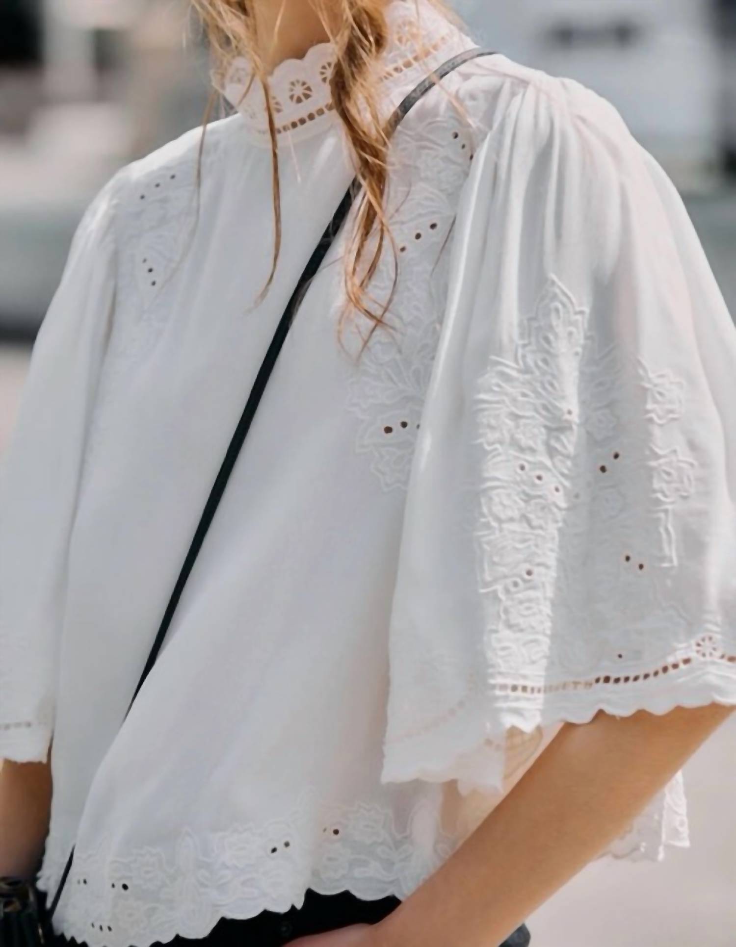 Farm Rio - Palm Tree Embroidered Blouse