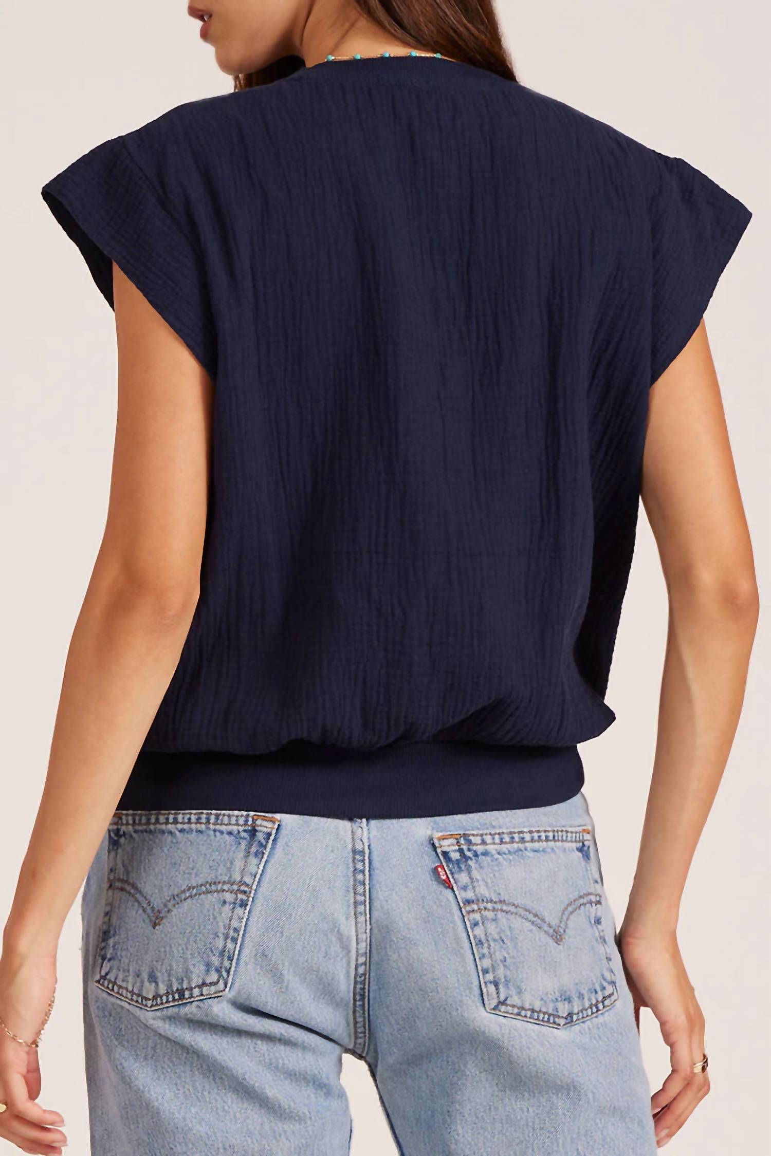 Bobi - Betty Split Neck Tee Top