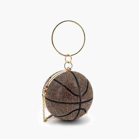 Like Dreams - Women's Dribble Rhinestone Basketball Clutch Bag
