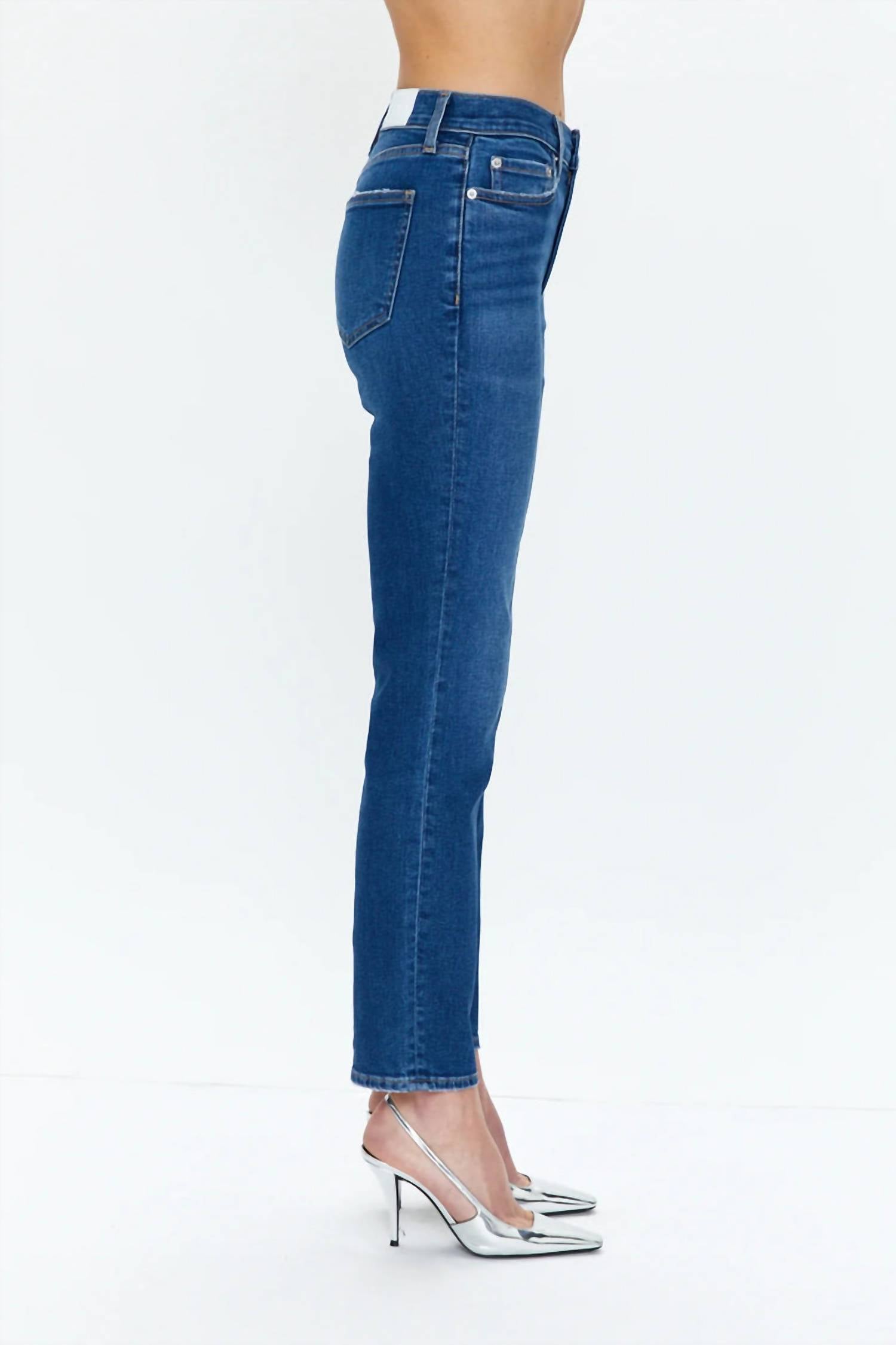 PISTOLA Monroe High Rise Cigarette Crop Jean in brighton - women's jeans - alternate view
