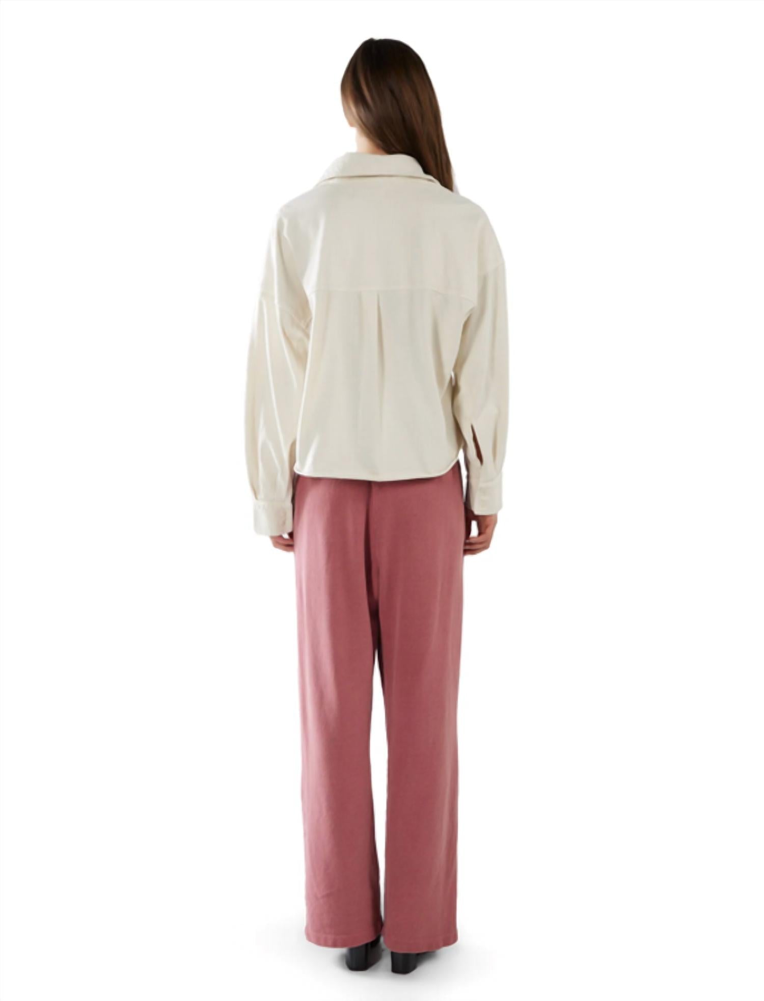 Les Tien - Coopa Oversized Crop Button Up Shirt