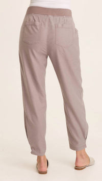 Wearables Women's Beck Twill Barrel Style Pants in subtle brown grey - women's pants - detail view