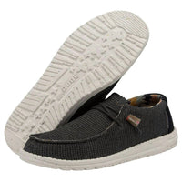 HEY DUDE Men's Wally Eco Sox Shoe in sox charcoal - men's loafer - detail view