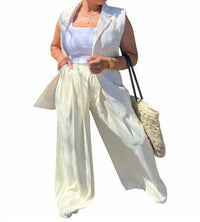 Muy Muy Fancy Wide Leg Trousers in butter yellow - women's pants