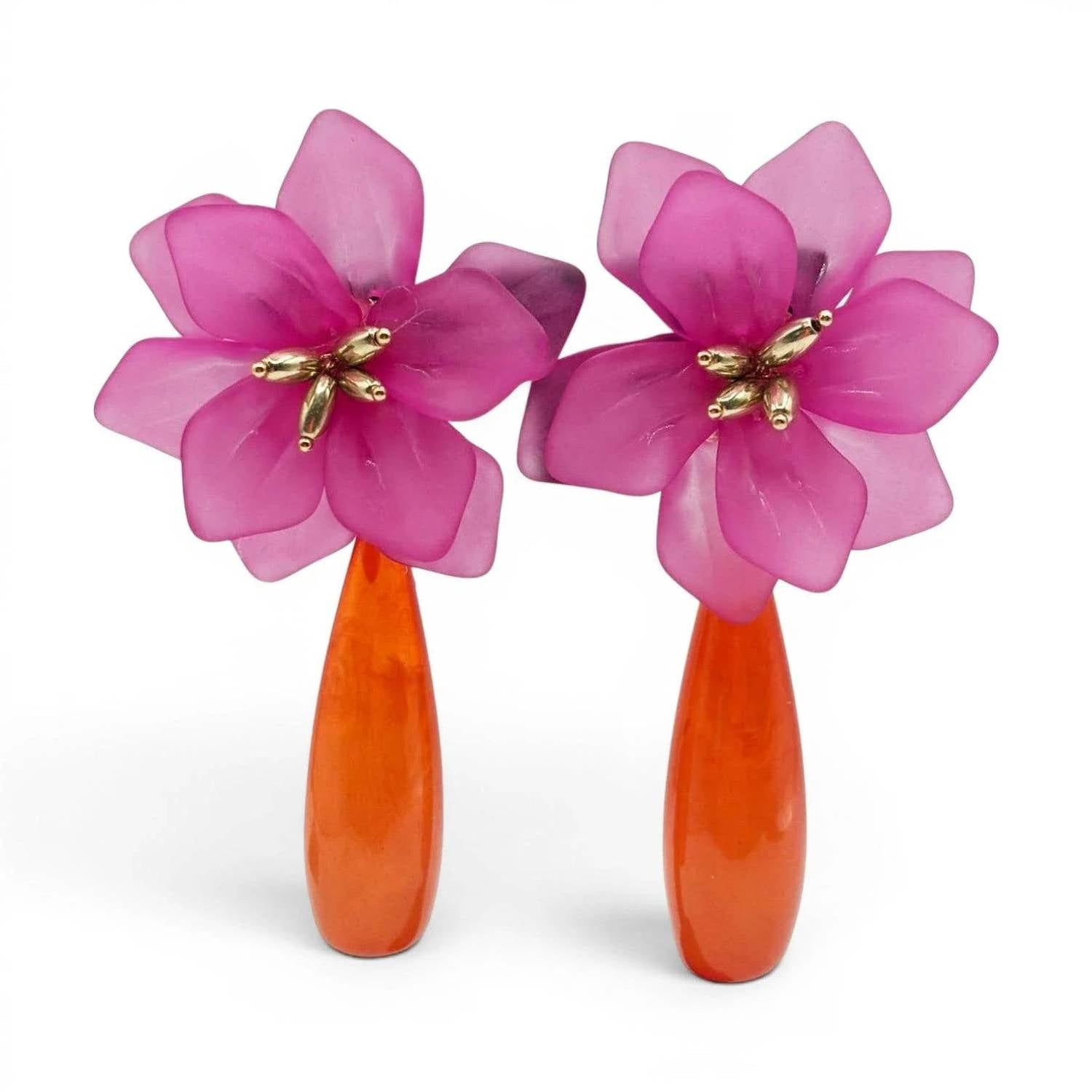 Michael Nash Jewelry - Women's Flora Resin Floral Clip On Earring