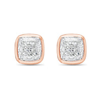 Diana M Jewels - Women's Cushion Cut Studs In A Bezel Setting Earrings (7.00 Ct)