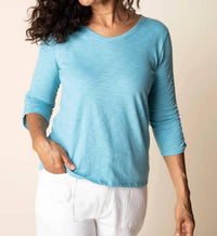 Habitat - Cotton Pebble Ruched Sleeve Tee