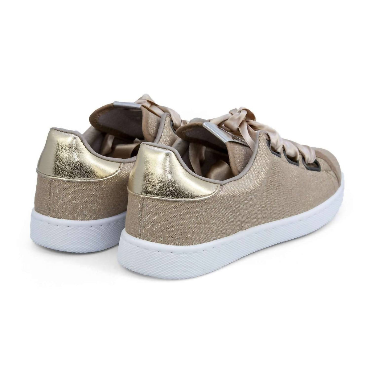 Victoria - Women's Satin Ribbon Lace-up Sneakers