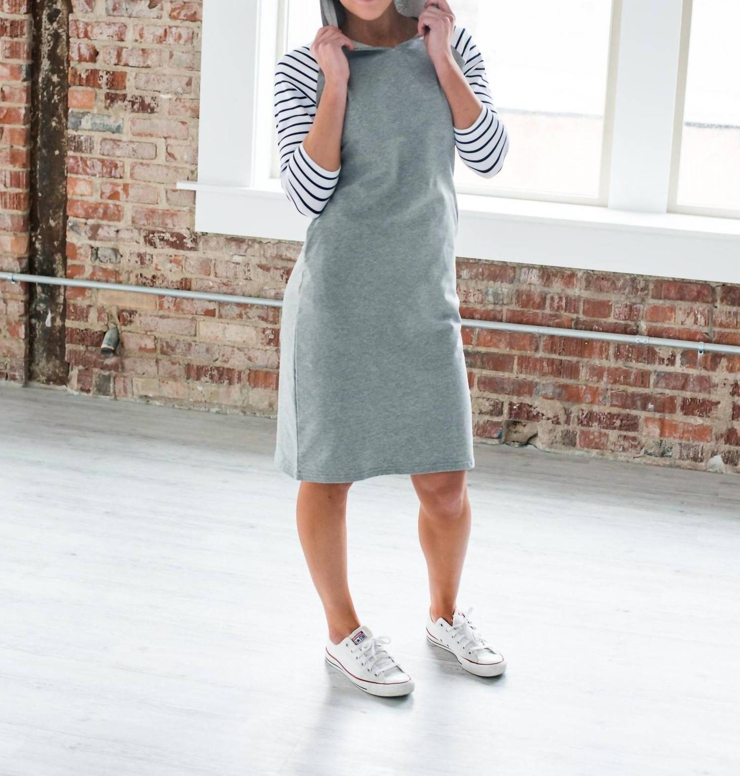 Ampersand Ave - Stripe Hoodie Dress