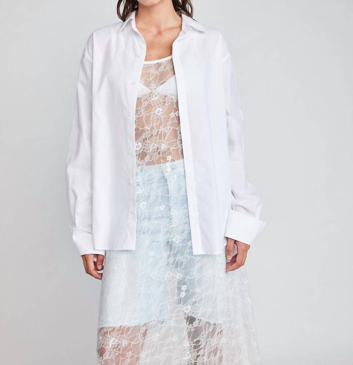 Self Contrast - Rumi Cut Out Back Yolk Shirt