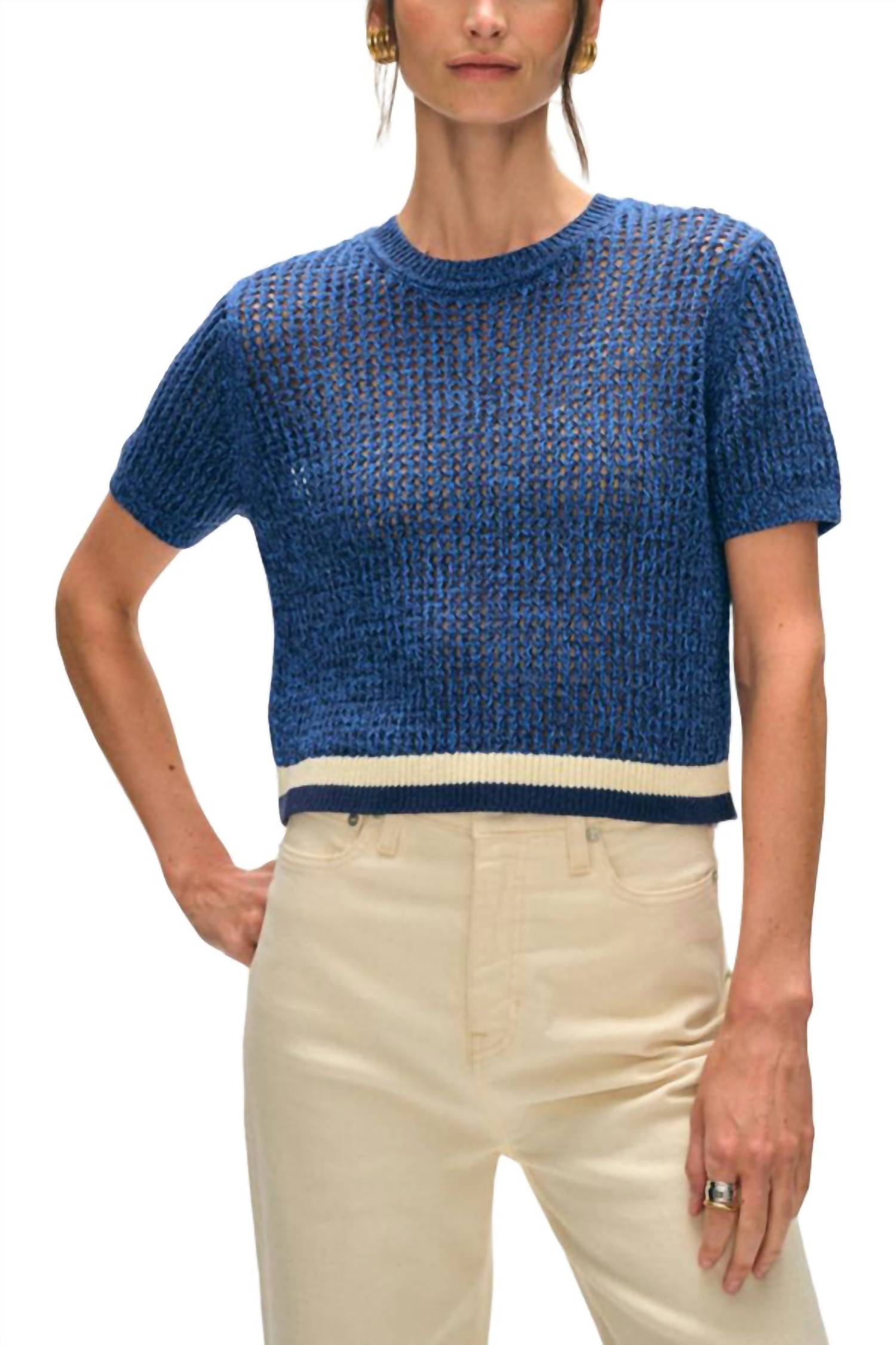 White + Warren - Organic Cotton Mesh Top