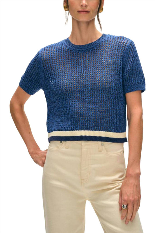 White + Warren - Organic Cotton Mesh Top