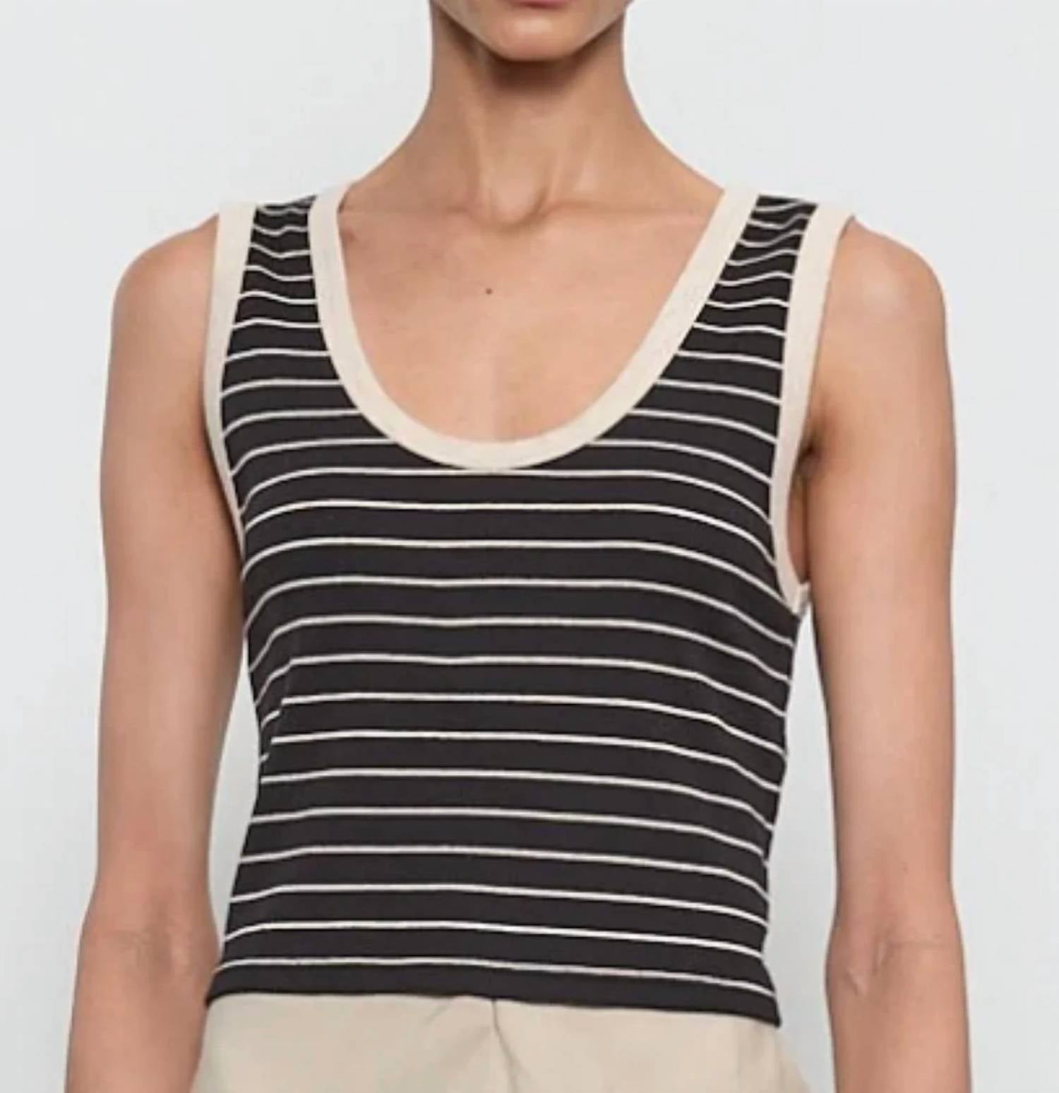 Enza Costa - Stripe Classic U Tank