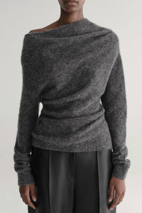A.L.C. Freya Top in charcoal - women's sweater