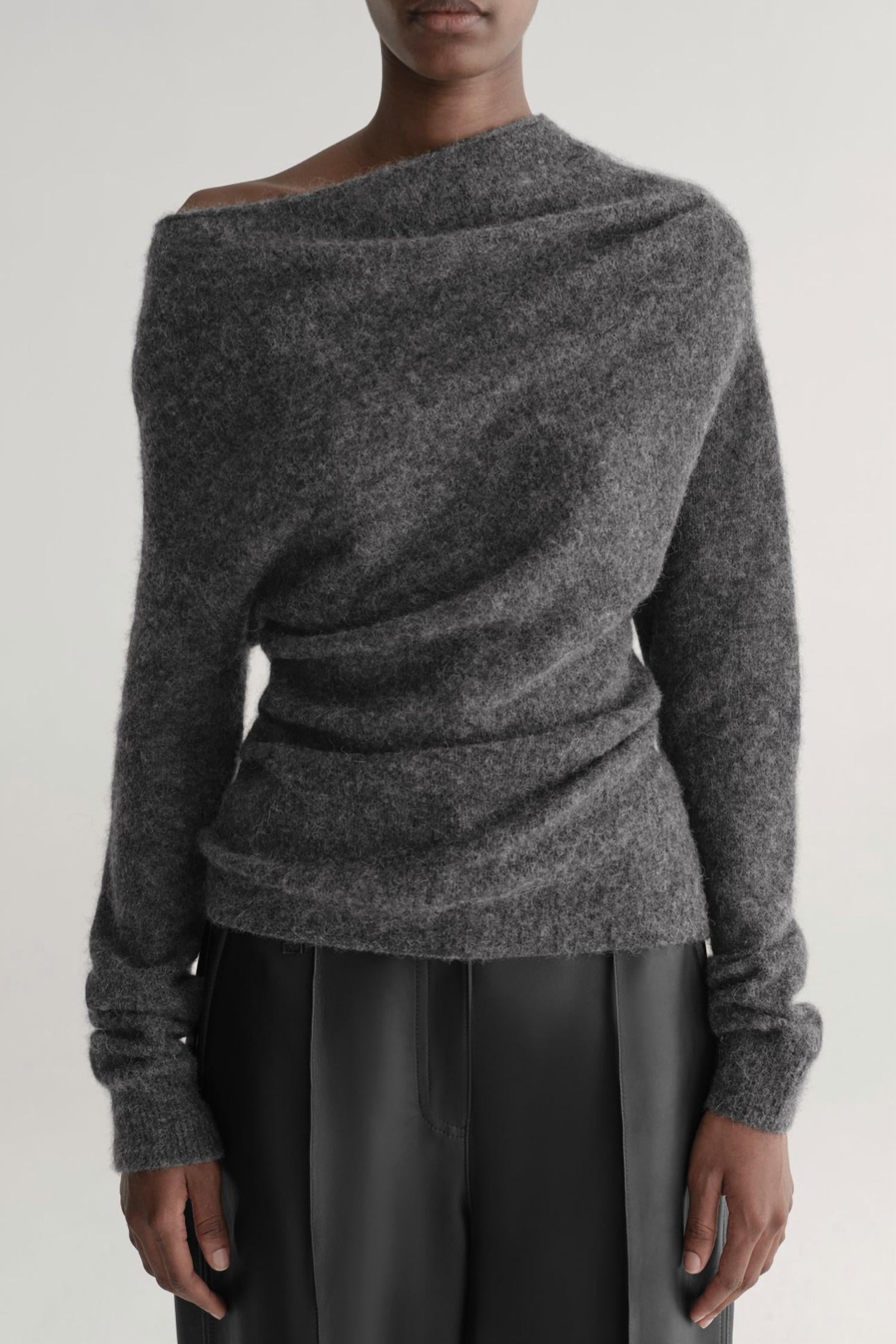 A.L.C. Freya Top in charcoal - women's sweater