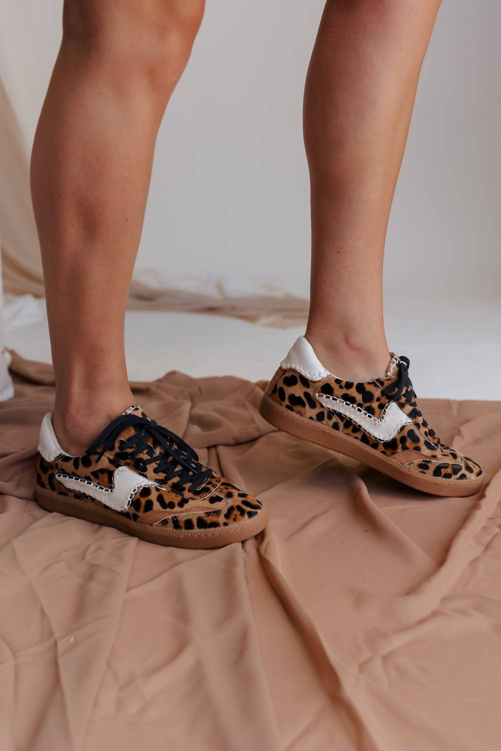 Dolce Vita Women's Notice Stitch Sneaker in dark leopard calf hair 2 - women's sneaker - alternate view