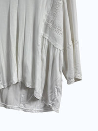 Pol - Women's Lace Trim Solid Knit Top