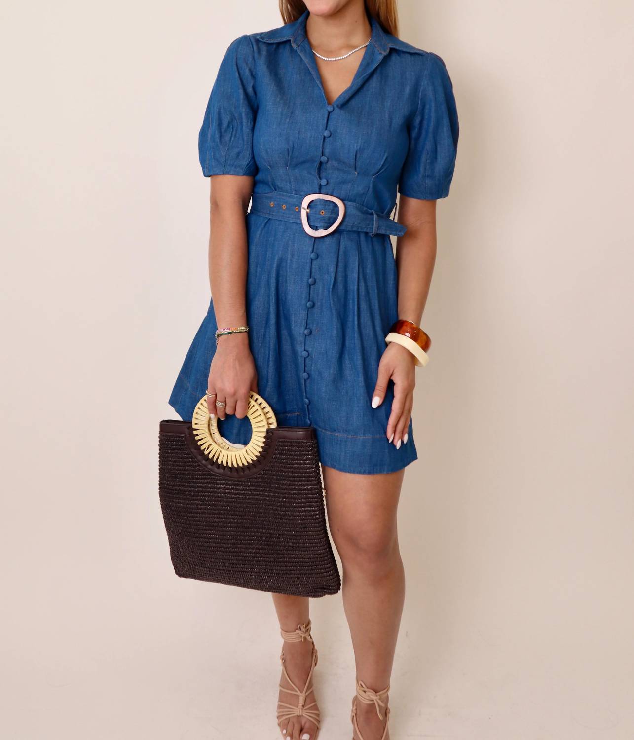 Current Air - Button Down Mini Dress