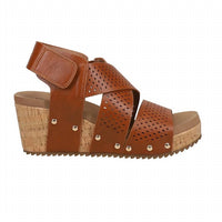 Corkys Footwear Women's Guilty Pleasure Platform Sandals in cognac - women's shoe - alternate view