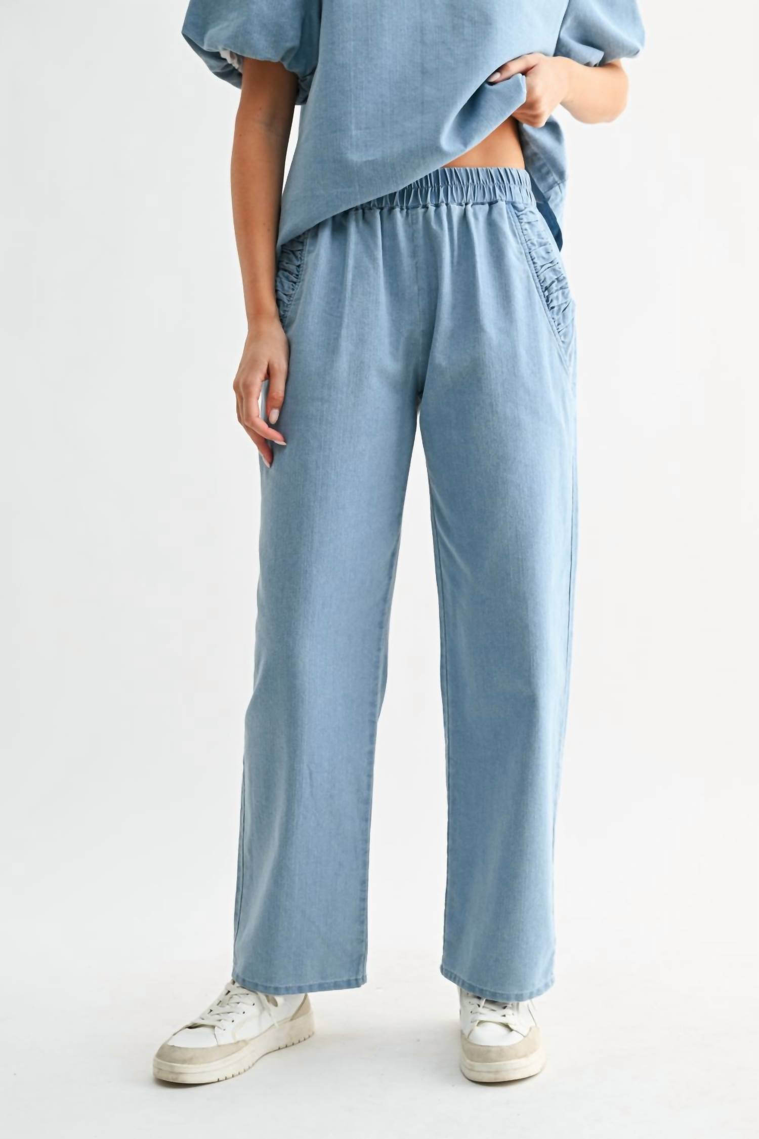 Joh Demna Relaxed Straight Leg Pants in denim - women's pants