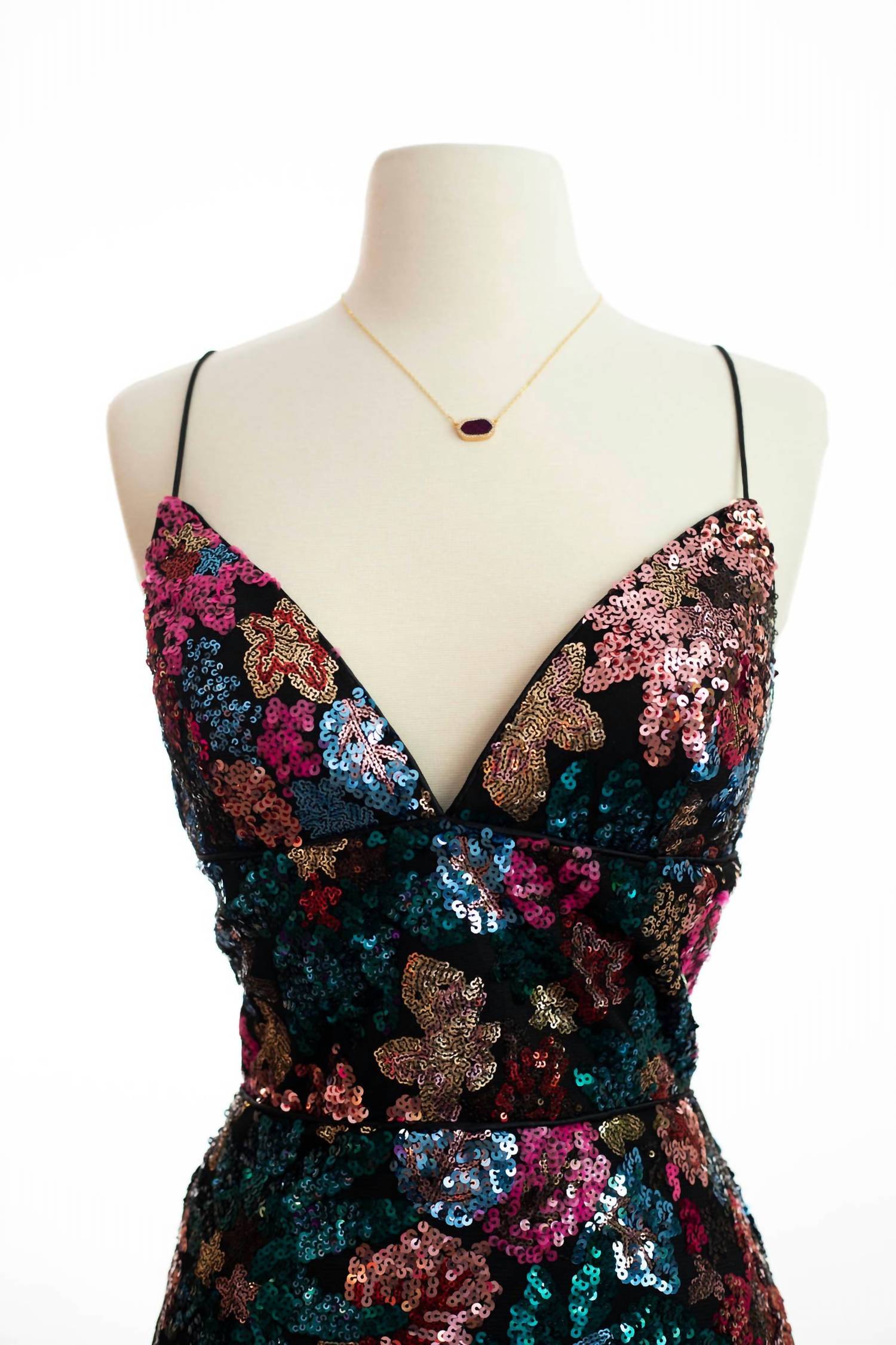 Nox-Ny - Women's Sequin Lace Up Cocktail Dress