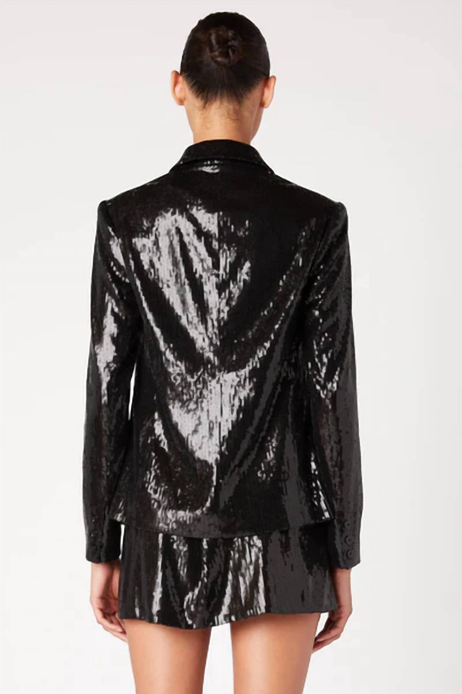 Blanknyc - Double Notched Sequin Blazer