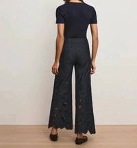 Veronica Beard - Osborne Wide-leg Eyelet Pant