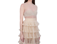 Bethelhelena - Gilded Fairy Crew Neck Tulle Top