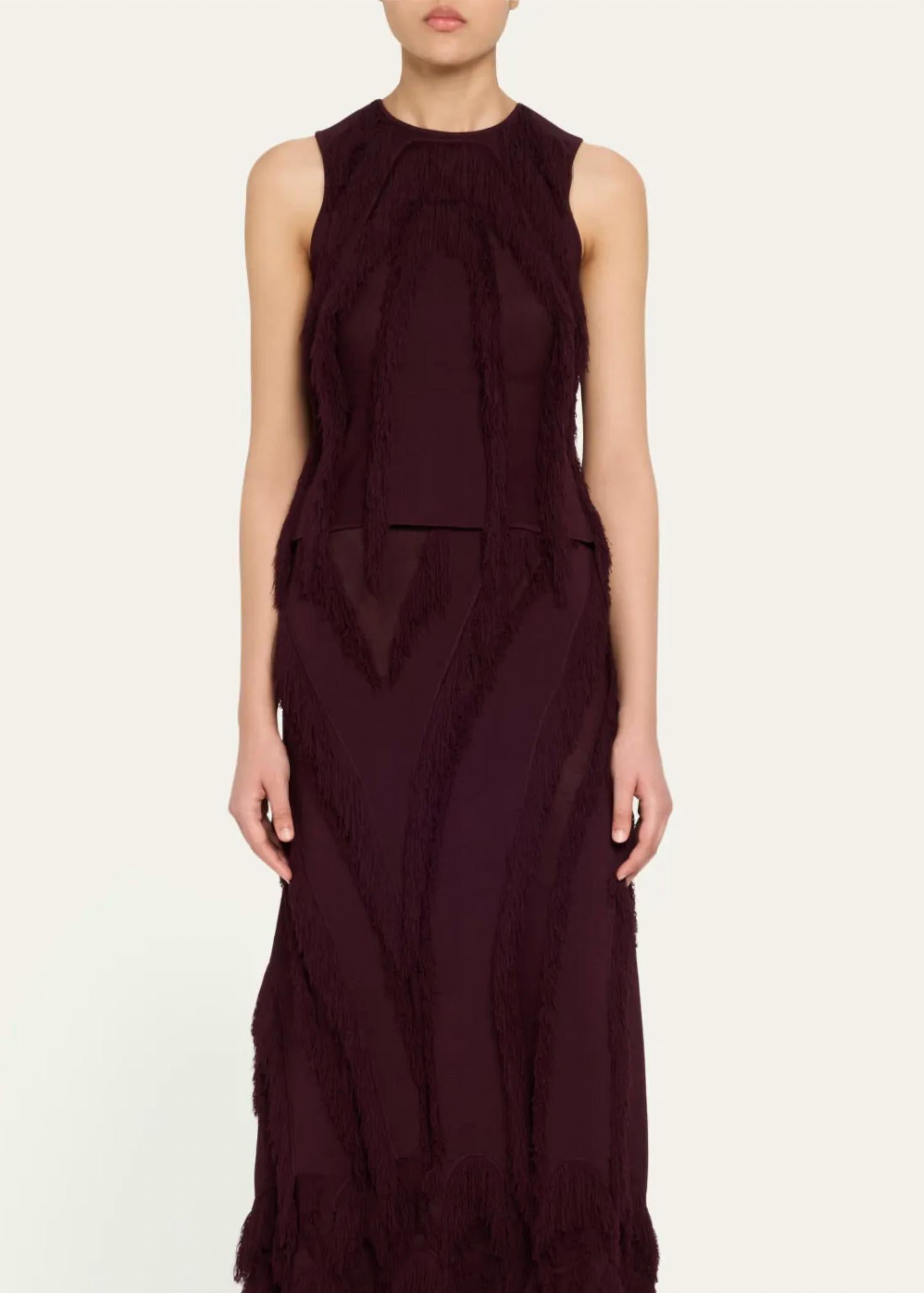 Ulla Johnson Bonnie Sleeveless Knit Top in mahogany - women's blouse