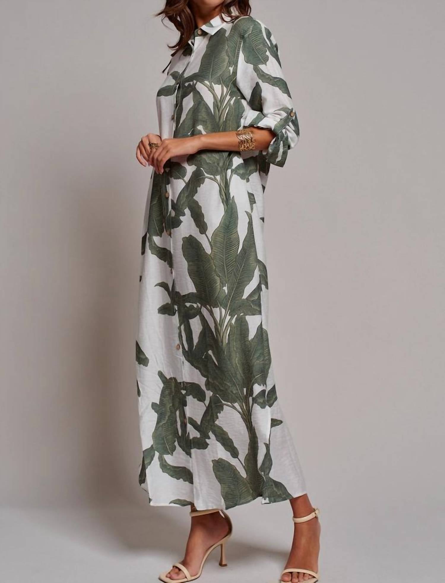 Urban Daizy - Tropical Palm Dress