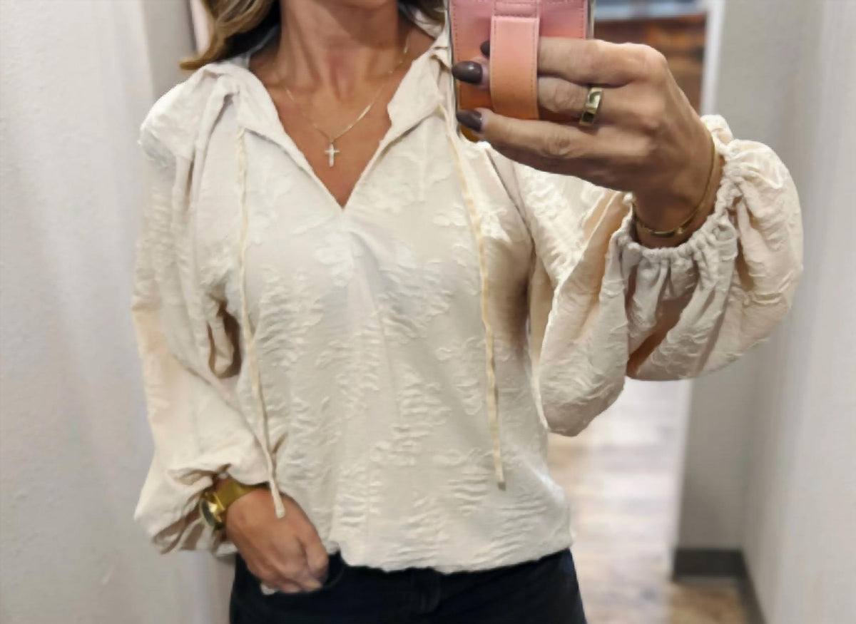 Grade & Gather - Women's Long Sleeve Pleated Blouse