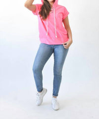 Sew In Love - Neon Short Sleeve Hoodie