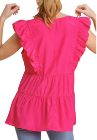 Umgee - Tiered Ruffle Babydoll Top