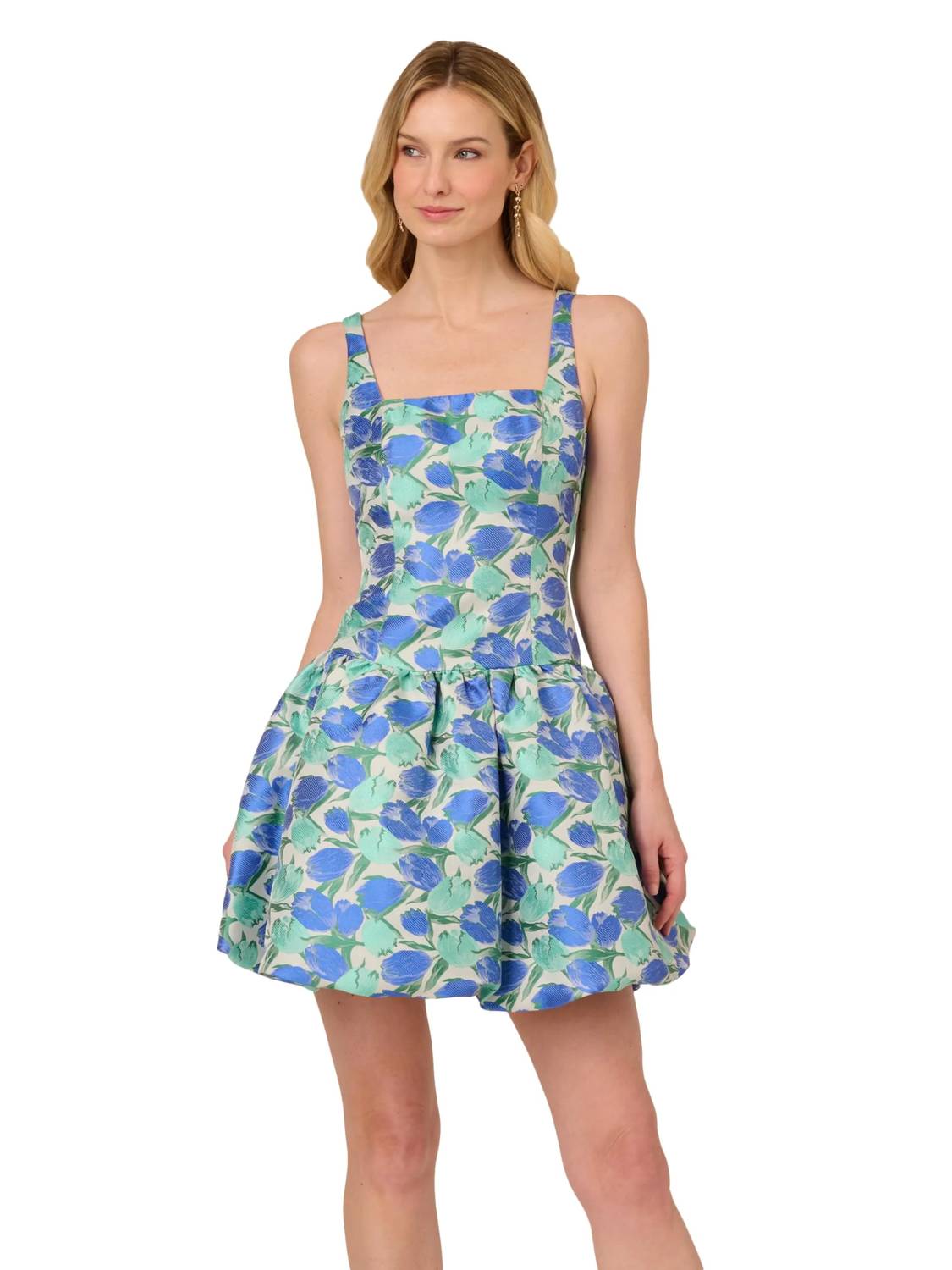 Adrianna Papell - Tulip Jacquard Short Dress