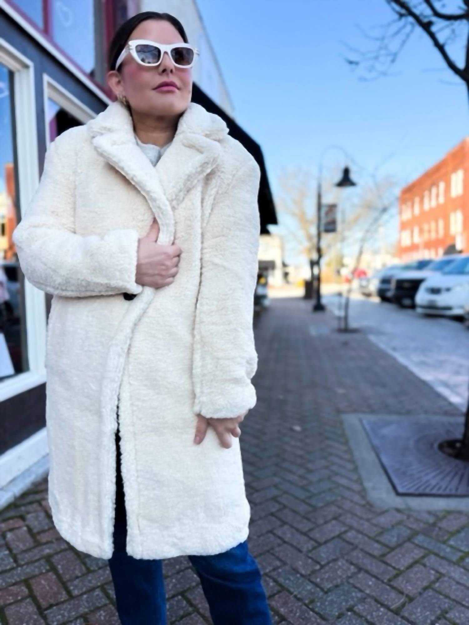 Love Tree - Faux Fur Trench Coat