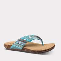 Lamo Women's Classic Jovie Thong Sandal in turquoise - women's sandal - detail view