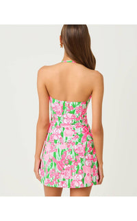 Lilly Pulitzer Flamenco Tankini Top in putting green hannah - women's swimwear - detail view