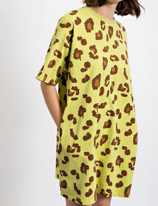 Easel - Cheetah-lious T-Shirt Dress