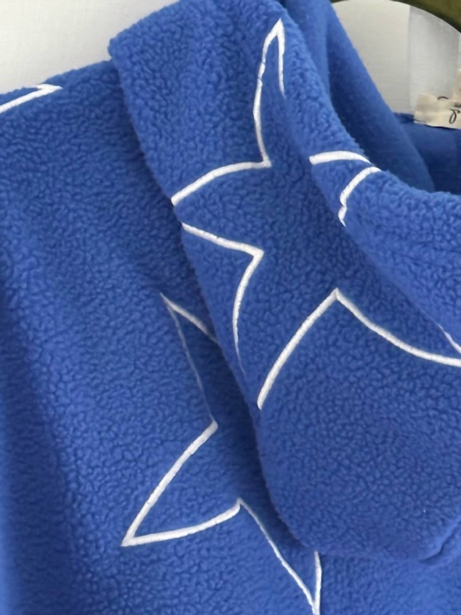Easel Women's Star hoodie in royal blue - women's top - view 4