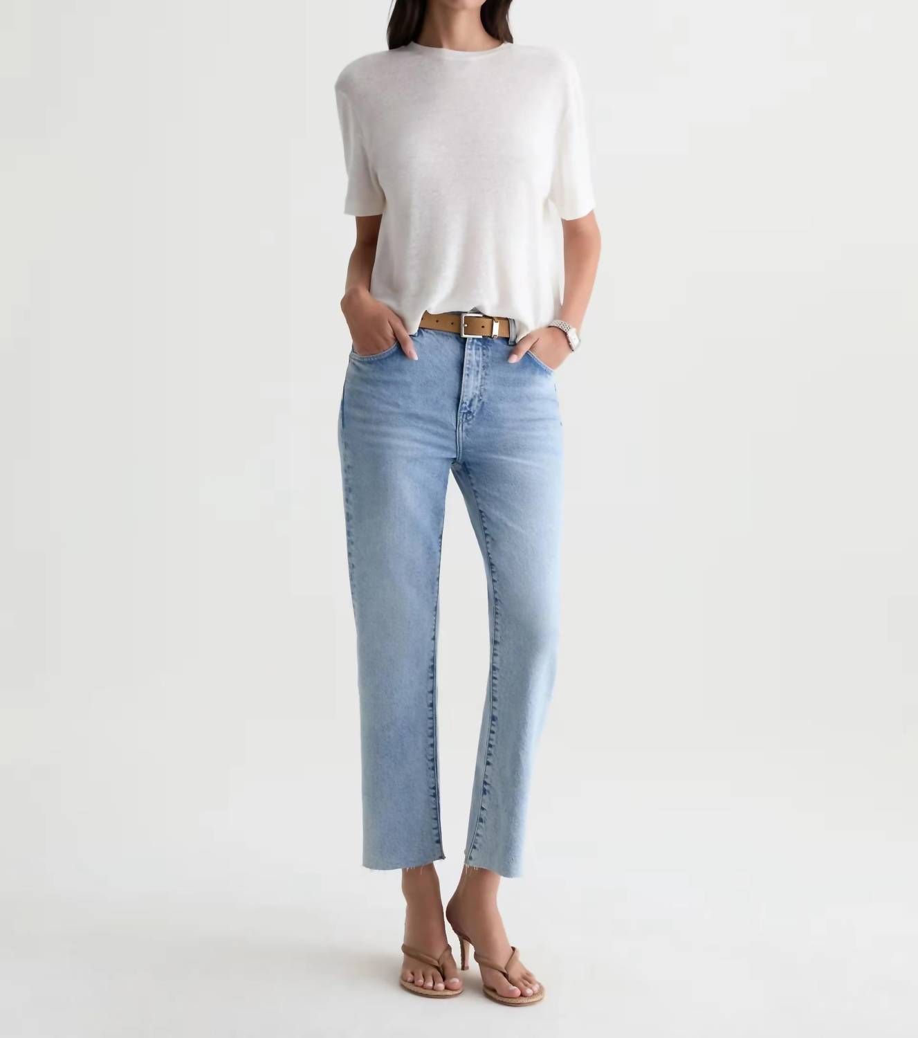 Ag Jeans - Brinley Mid-rise Straight Crop Jeans