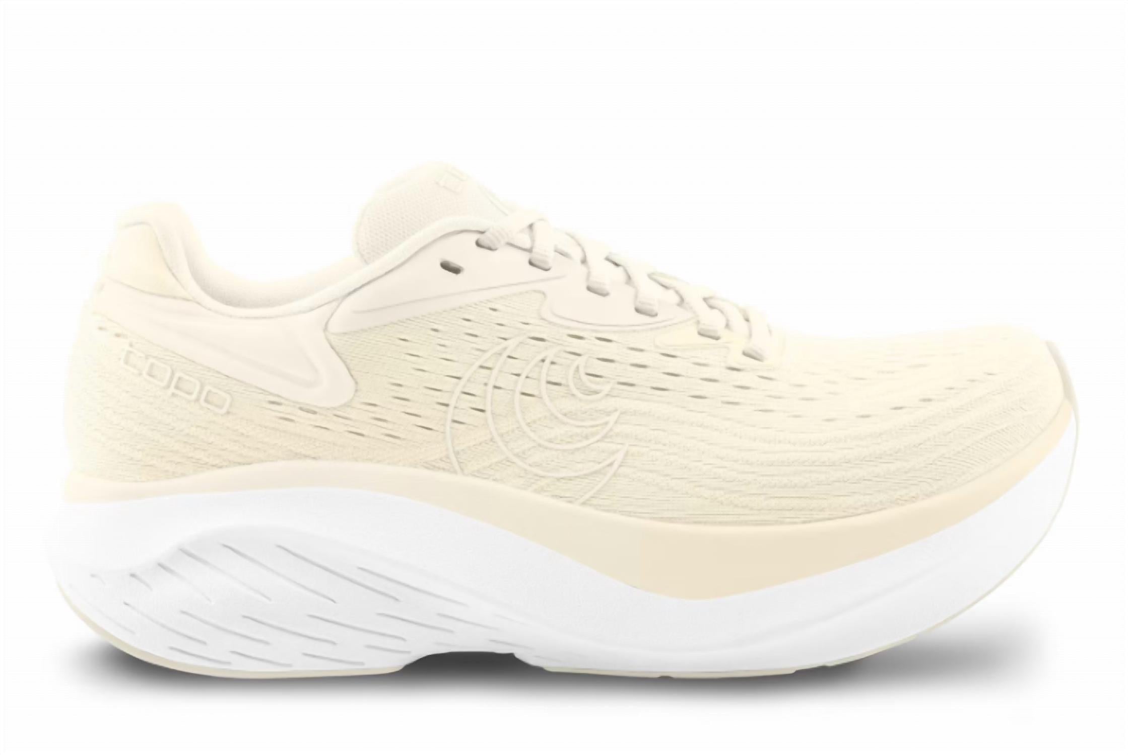 Topo Athletic Women's Atmos 2 Running Shoes in cream white - women's shoe - detail view