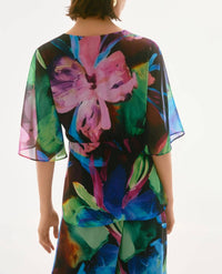 Joseph Ribkoff - Floral Chiffon Peplum Top