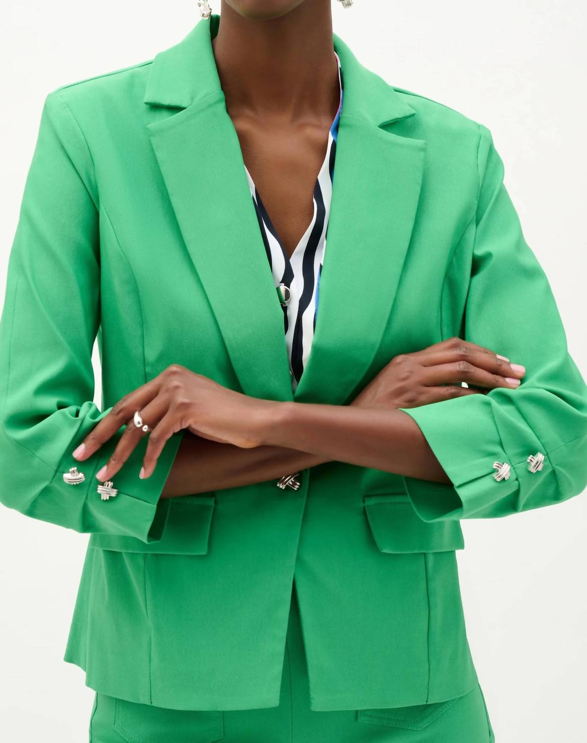 Joseph Ribkoff - Fitted Blazer With Statement Button