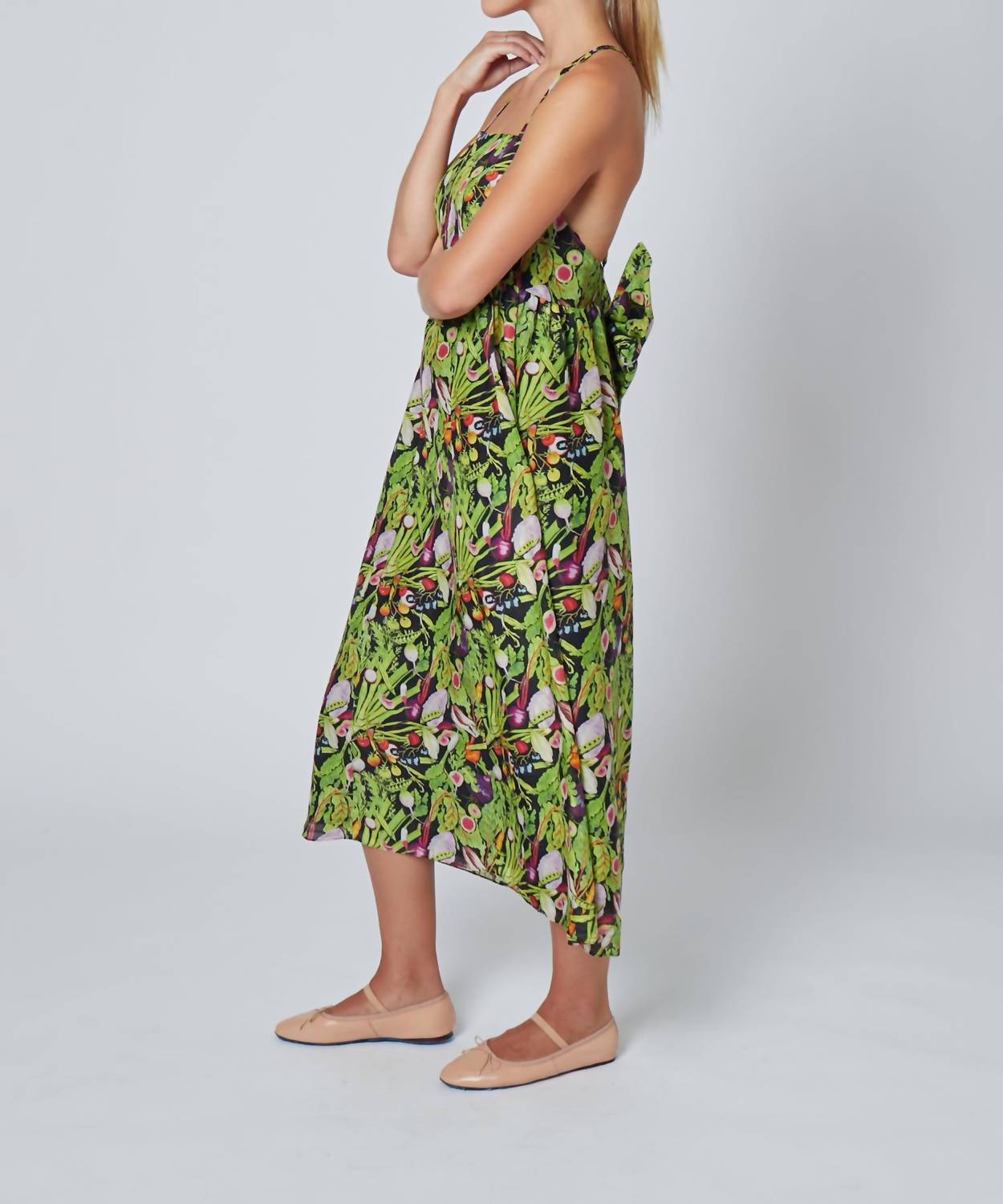 Rachel Antonoff Women's Rebecca Midi Dress in house salad - women's dress - alternate view
