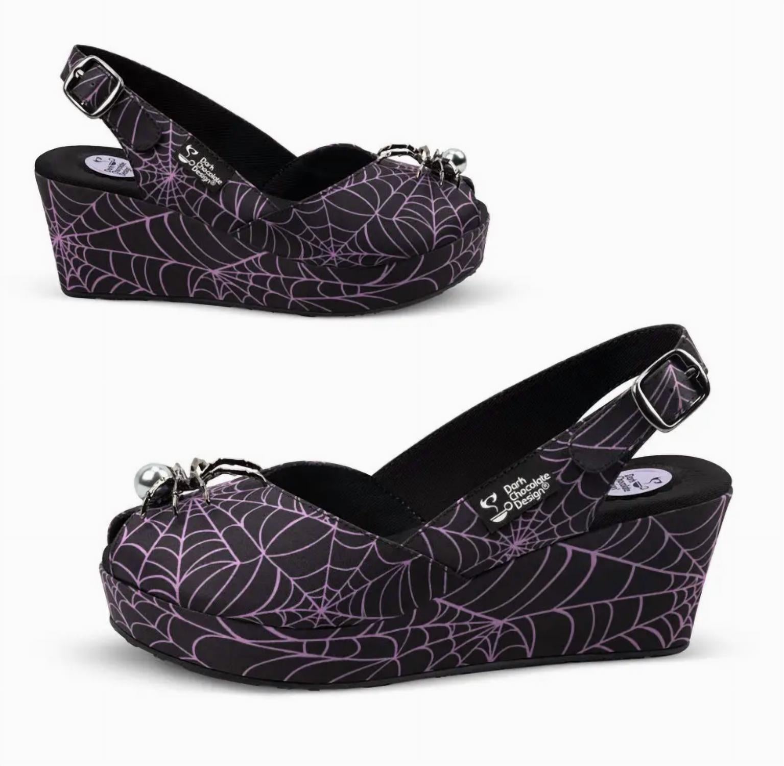 Hot Chocolate Design Women's Chocolaticas Widow Sandals in black - women's sandal - detail view