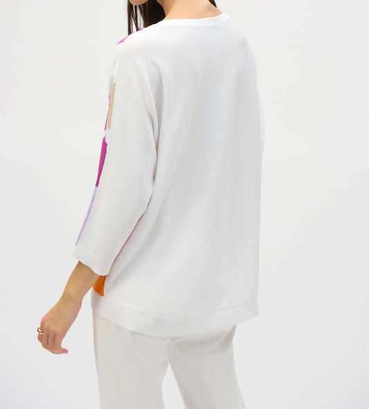Joseph Ribkoff - Knit Abstract Print Pullover Sweater