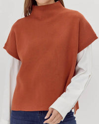 Jodifl Everything Is Good Sweater in copper - women's sweater - detail view